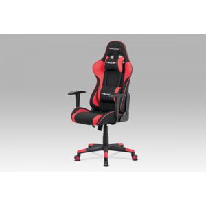 Kancelářská židle KA-V608 ekokůže / látka / plast Autronic Červená