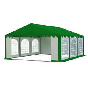 Zahradní párty stan 5x6m PREMIUM Bílá / zelená (střecha zelená)