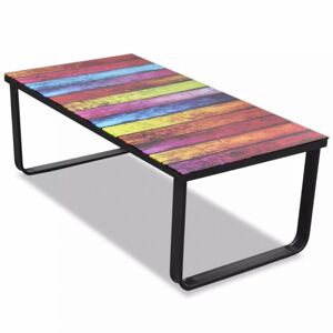 Konferenční stolek s potiskem sklo / kov Dekorhome Barvy