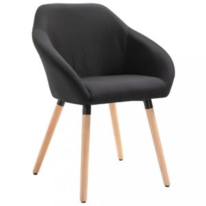 Jídelní židle látka / dřevo Dekorhome Černá