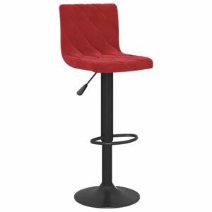 Barová židle samet / kov Dekorhome Vínová