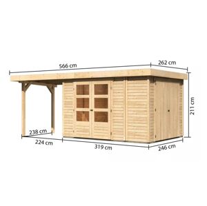 Dřevěný zahradní domek RETOLA 4 Lanitplast 543 cm