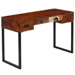 Psací stůl dřevo / kov Dekorhome Sheeshamové dřevo