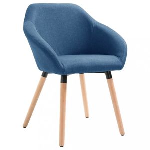 Jídelní židle látka / dřevo Dekorhome Modrá
