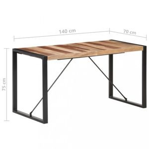 Jídelní stůl hnědá / černá Dekorhome 140x70x75 cm