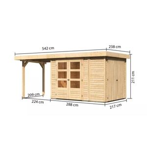 Dřevěný zahradní domek RETOLA 2 Lanitplast 512 cm