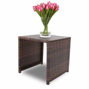 Zahradní stolek umělý ratan / ocel