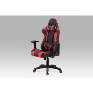 Kancelářská židle KA-F03 ekokůže / plast Autronic Červená