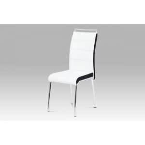 Jídelní židle DCL-403 WT bílá / stříbrná Autronic