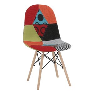 Jídelní židle CANDIE 2 NEW TYP 2 látka / buk Tempo Kondela Patchwork barevný