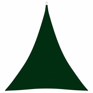 Stínící plachta trojúhelníková 5 x 7 x 7 m oxfordská látka Dekorhome Tmavě zelená