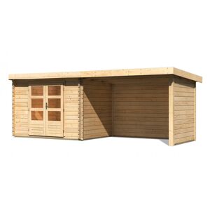 Dřevěný zahradní domek BASTRUP 3 s přístavkem Lanitplast