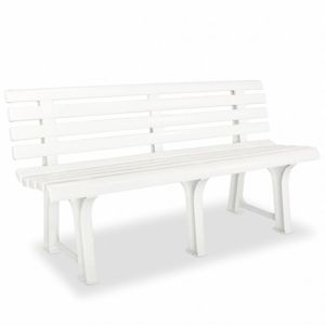 Plastová zahradní lavička Bílá