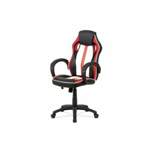 Kancelářská židle KA-V505 ekokůže / síťovina / plast Autronic Červená