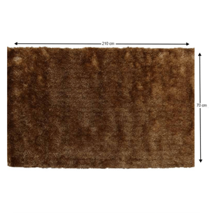 Shaggy koberec DELAND hnědozlatá Tempo Kondela 70x210 cm