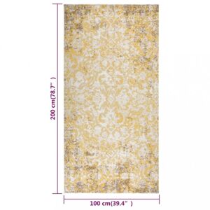 Venkovní koberec PP žlutá Dekorhome 100x200 cm