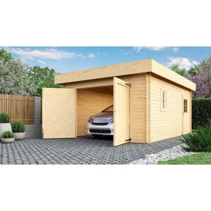 Dřevěná garáž FLACHDACH Lanitplast
