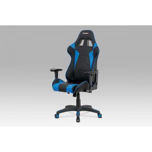 Kancelářská židle KA-F03 ekokůže / plast Autronic Modrá