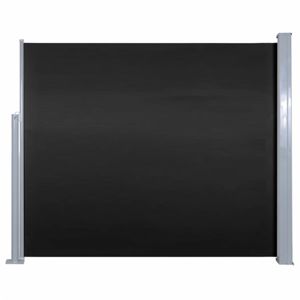 Zatahovací boční markýza / zástěna 120 x 300 cm Černá