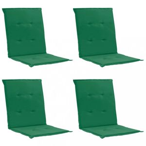 Voděodolné podušky na zahradní židle 4 ks Dekorhome Zelená
