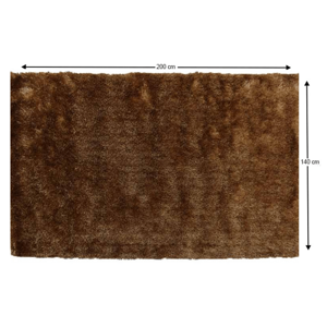 Shaggy koberec DELAND hnědozlatá Tempo Kondela 140x200 cm