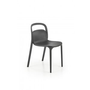 Stohovatelná jídelní židle K490 Halmar Černá