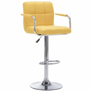 Barová židle látka / chrom Dekorhome Žlutá
