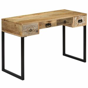 Psací stůl dřevo / kov Dekorhome Mangovníkové dřevo