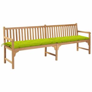 Zahradní lavička s poduškou 240 cm Dekorhome Zelená
