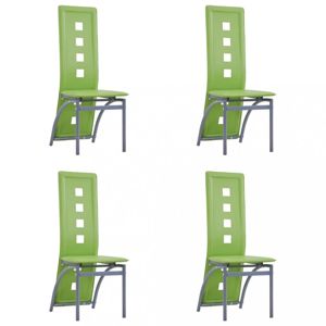 Jídelní židle 4 ks umělá kůže Dekorhome Zelená