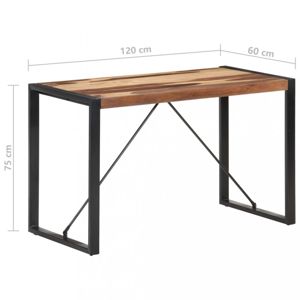 Jídelní stůl hnědá / černá Dekorhome 120x60x75 cm