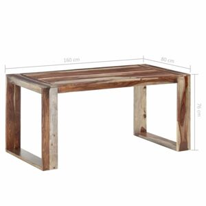 Jídelní stůl sheesamové dřevo Dekorhome 160x80x76 cm