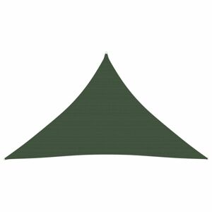 Stínící plachta trojúhelníková HDPE 3 x 3 x 3 m Dekorhome Tmavě zelená