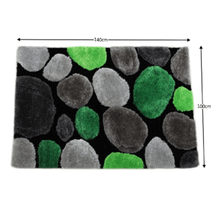 Shaggy koberec PEBBLE TYP 1 zelená Tempo Kondela 100x140 cm