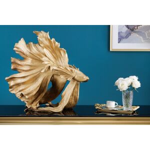 Dekorační socha rybka TEJE Dekorhome Zlatá